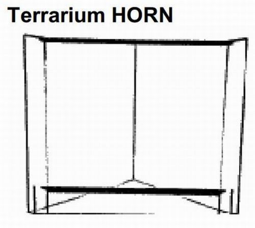Terrarium ca.211 Liter Horn 80x80x60